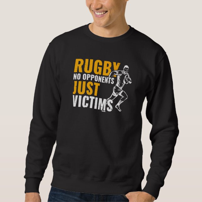 Moletom Rugby Sports  Rugby No Opponents Just Victims Rugb (Frente)