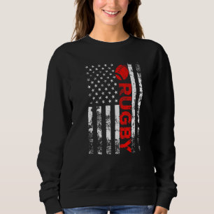 Moletom Rugby Vintage Estados Unidos Bandeira do Esporte A