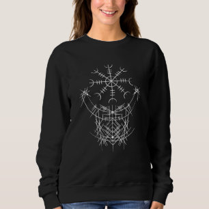 Moletom Rune Nórdica Viking - Aegishjalmur - A Mão Da Aw