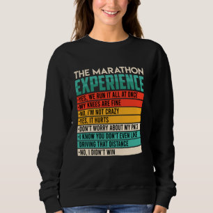 Moletom Runner MARATHON EXPERIENCE Running Engraçado Marat