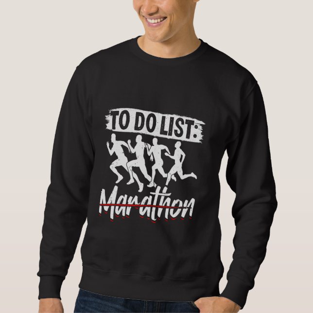 Moletom Runners TO DO LIST MARATHON Executando a Maratona  (Frente)