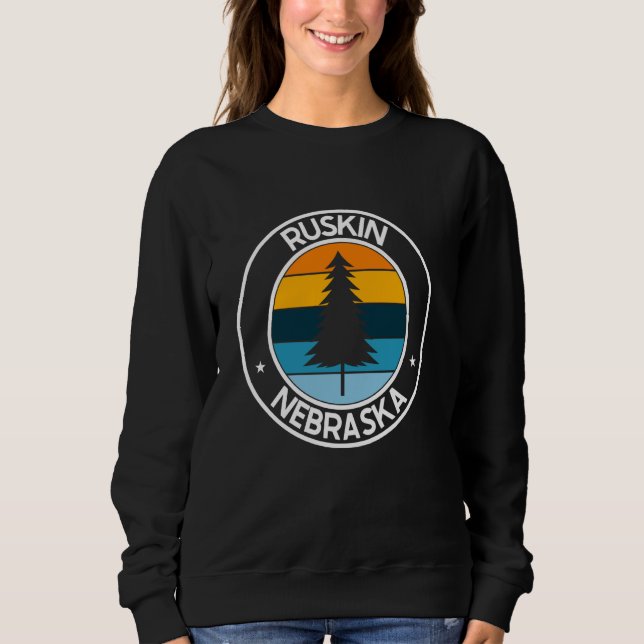 Moletom Ruskin Nebraska EUA City Pride Retro Sunset (Frente)