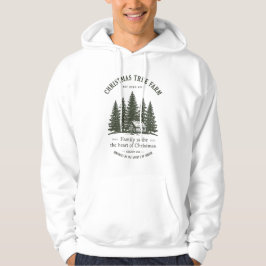 Moletom Rustic Christmas Tree Farm Family Hoodie