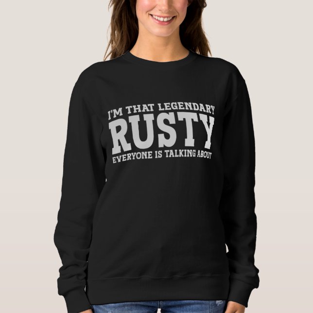 Moletom Rusty Nome Pessoal Nome Funny Rusty (Frente)