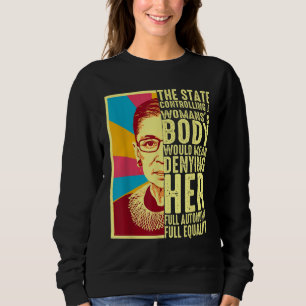 Moletom Ruth Bader Ginsburg Pro Choice My Body My Choice F