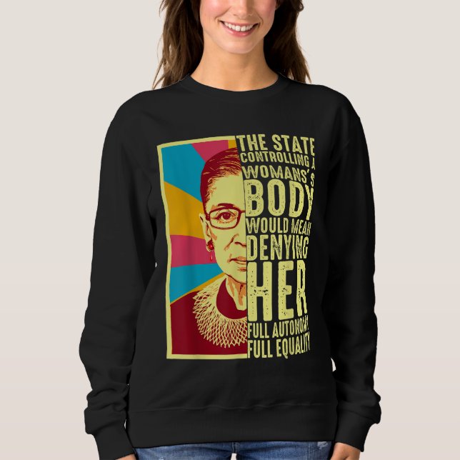 Moletom Ruth Bader Ginsburg Pro Choice My Body My Choice F (Frente)