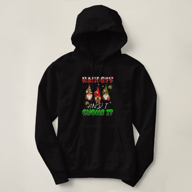 Moletom Safado E Eu Sei Natal Três Gnomos Paja (Frente do Design)