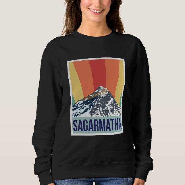 Moletom Sagarmatha Mountains Retro National Park Tibet Nep (Frente)