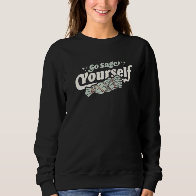 Moletom Sage Yself Cleansing Sage Smudge Stick Feath (Frente)