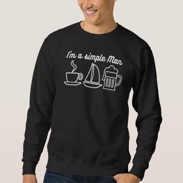 Moletom Sailor, sou um homem simples, café à vela (Frente)