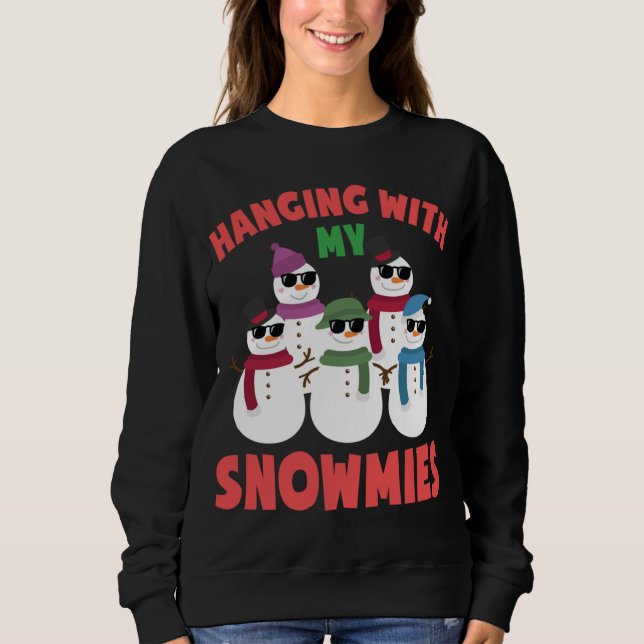 Moletom Saindo Com Minha Feira de Natal De Neve (Frente)