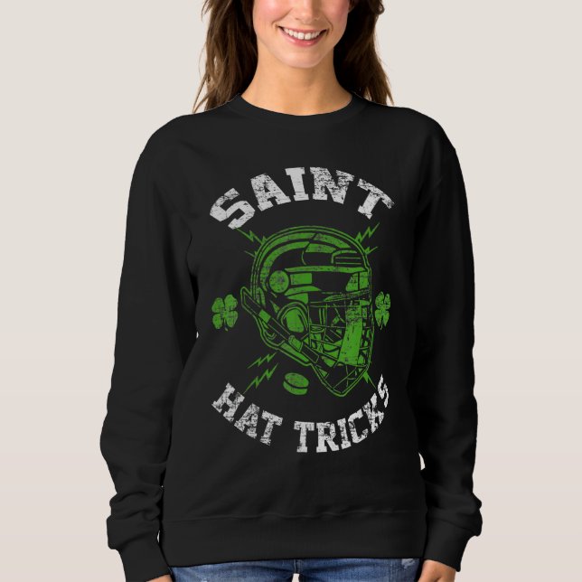 Moletom Saint Hat Tricks Leprechaun Lover Hockey St. Patri (Frente)