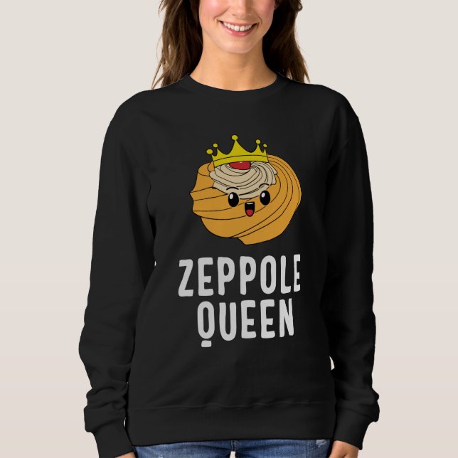 Moletom Saint Joseph's Day Zeppole Queen Crown Cute Italia (Frente)