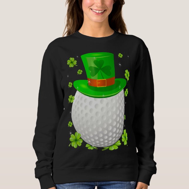 Moletom Saint Patrick S Day Irish Golf Hat Shamrock Esport (Frente)
