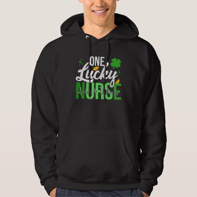 Moletom Saint Patrick s Day Labor & Delivery Nurse One Luc (Frente)