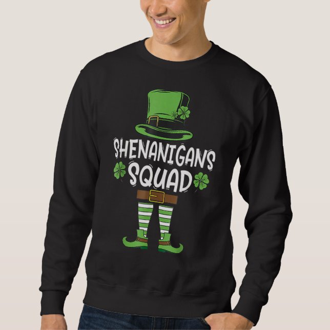 Moletom Saint Patricks Day Irish Shenanigans Squad Irish T (Frente)