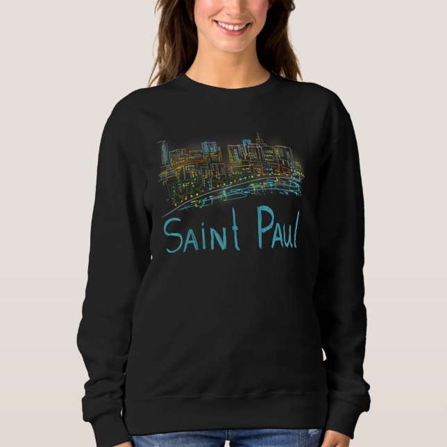 Moletom Saint Paul City Minnesota souvenir  for men women  (Frente)