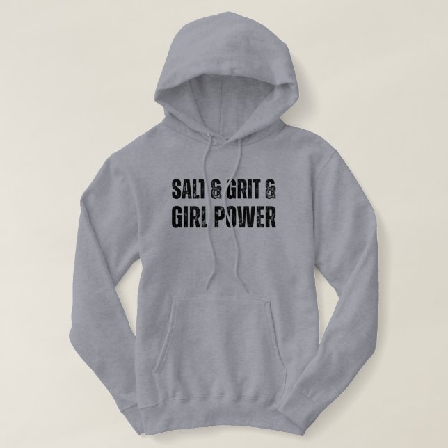 Moletom Sal & Grit & Poder Feminino na Pesca (Frente do Design)