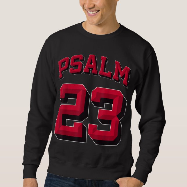 Moletom Salmo 23, Retro Sneakerhead, Bíblia cristã, Jesu (Frente)