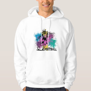 Moletom Salpicos de Cores de Futebol Americano Grunge