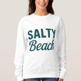 Moletom Salty Beach Life Coastal Teal Ocean Graphic Print