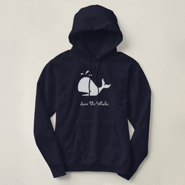 MOLETOM SALVAR O HOODIE DAS BALEIAS (Frente do Design)