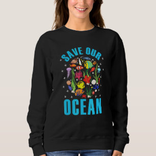 Moletom Salve nosso oceano para uma fantasia de biólogo ma