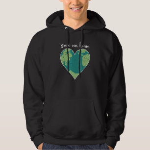 Moletom Salve nosso planeta coração da terra reciclando li