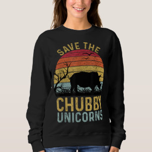 Moletom Salve O Chubby Unicorns Vintage Funny Rhino Anima
