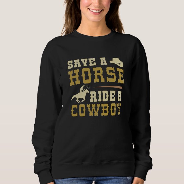 Moletom Salve Um Cavalo Monte Um Cowboy (Frente)