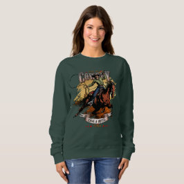 Moletom Salve Um Cavalo; Monte Um Cowboy | Mulheres