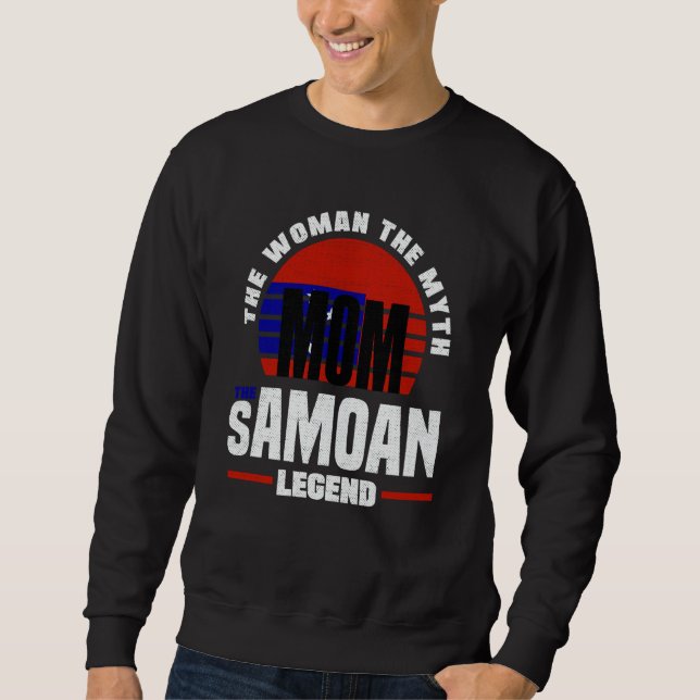 Moletom Samoa Samoano Bandeira da Samoa Dia das Mães (Frente)