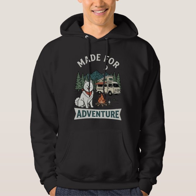 Moletom Samoyed Feito para Aventura Acampando (Frente)