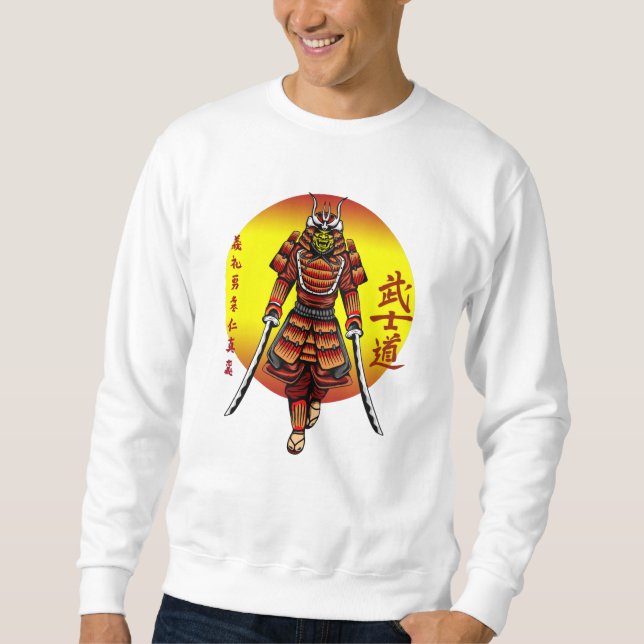 Moletom Samurai Blindado Retro Legal com 2 Katanas (Frente)