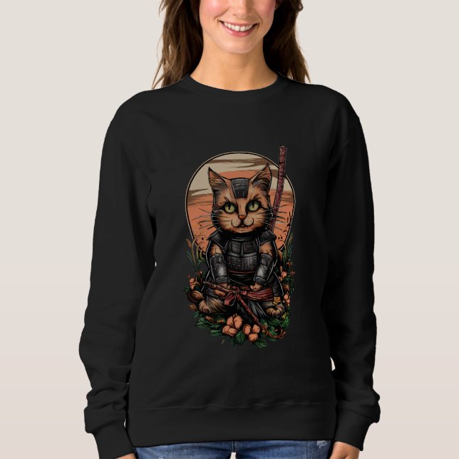 Moletom Samurai Cat Ninja Shark Kanagawa Tee (Frente)