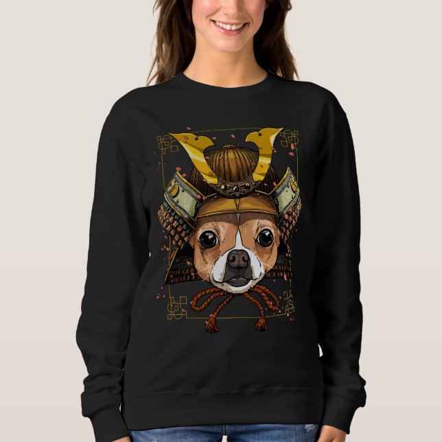 Moletom Samurai Chihuahua Dog Warrior Samurai (Frente)
