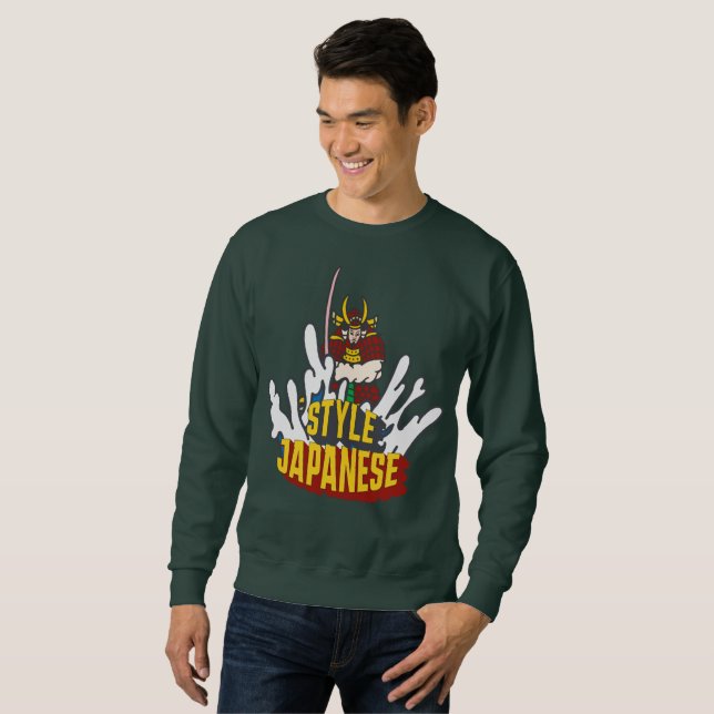 Moletom samurai e água, estilo japonês, simples e legal (Frente Completa)