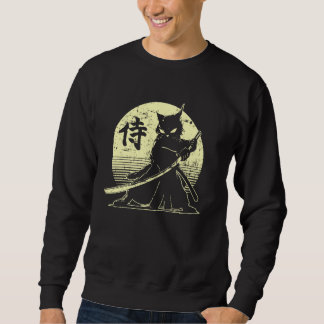 Moletom Samurai Ninja Cat Japanese Art Kawaii Anime Retro 