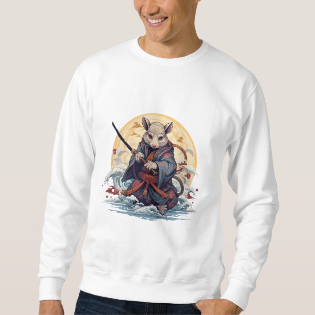Moletom  Samurai rat  Basic Sweatshirt (Frente)