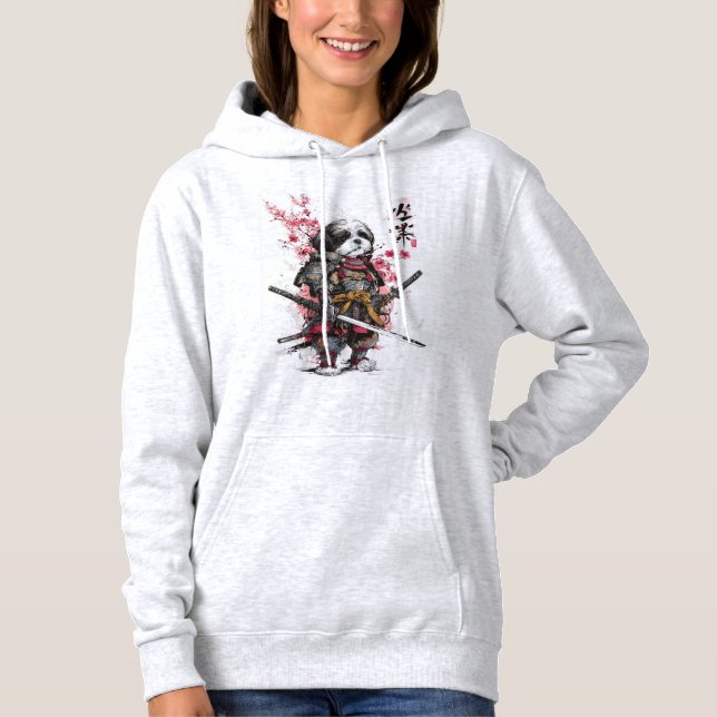 Moletom Samurai Shih Tzu � Guerreiro Épico Cão (Frente)