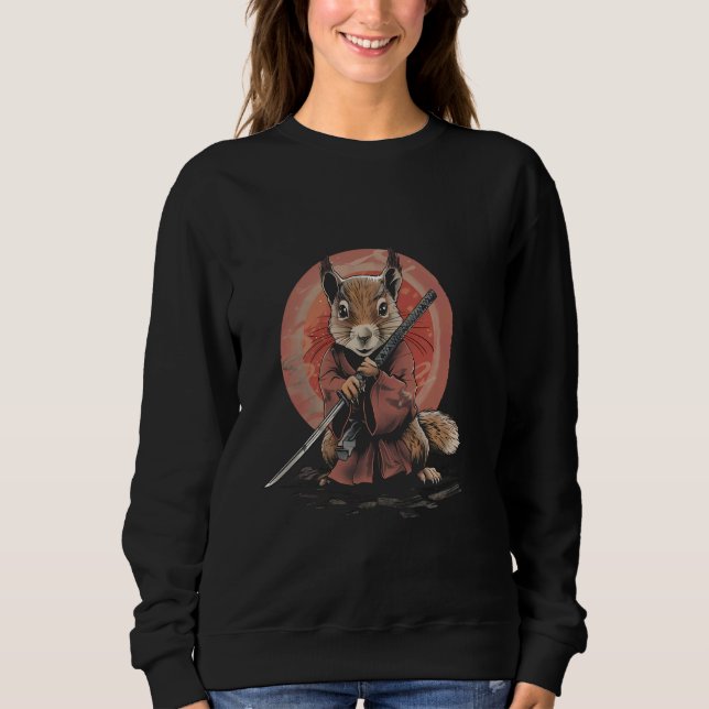 Moletom Samurai Squirrel Japonês Ninja Squirrel Japonês (Frente)