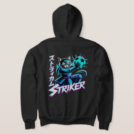 Moletom Samurai Striker Cat Vaporwave para Gamer de Anime