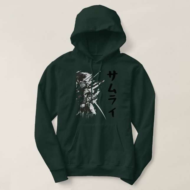 Moletom Samurai Warrior Hooded Sweatshirt – Japanese Samur (Frente do Design)