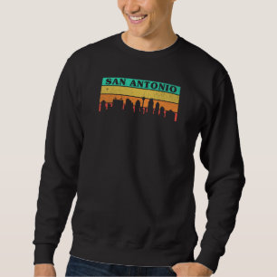 Moletom San Antonio Skyline Retro Design para orgulhoso Sa
