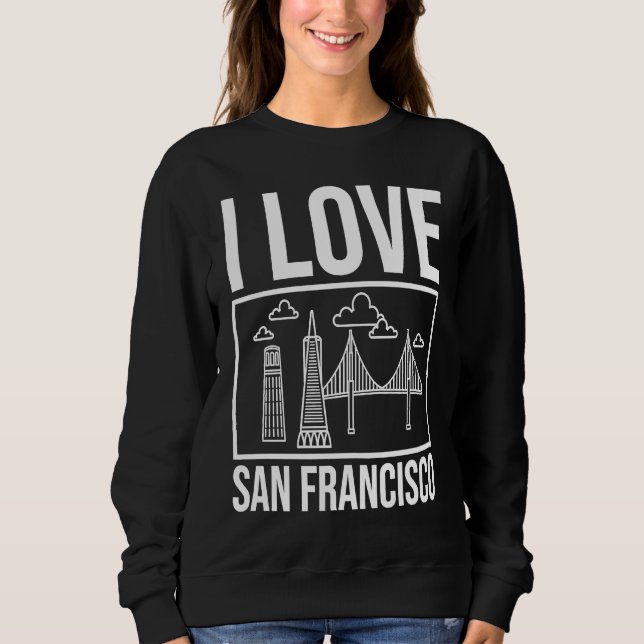 Moletom San Francisco California City Skyline Map Travel (Frente)