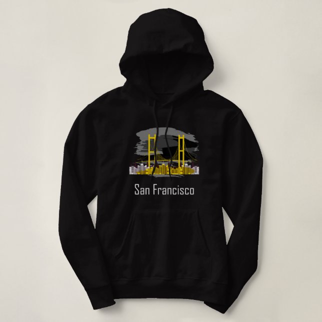 Moletom San Francisco California Skyline Souvenir Hoodie (Frente do Design)