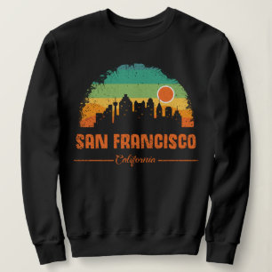 Moletom San Francisco California Vintage Retro Stripe