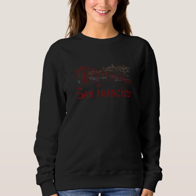 Moletom San Francisco City California souvenir  for men wo (Frente)