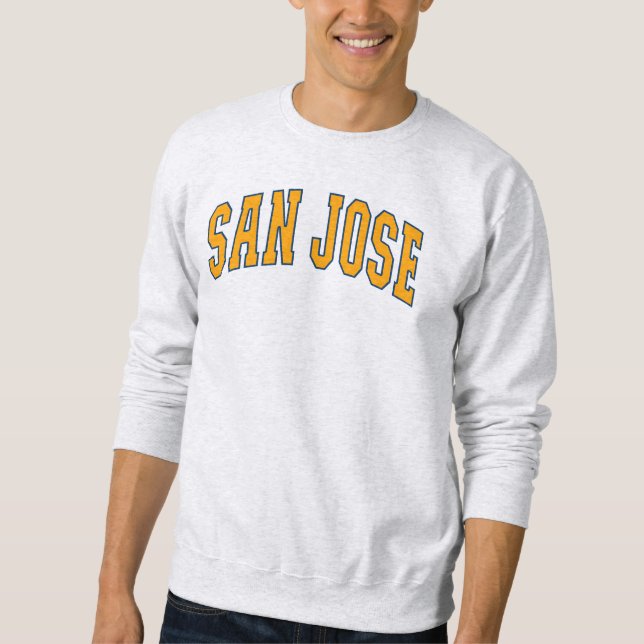 Moletom San Jose California Estilo de Faculdade (Frente)