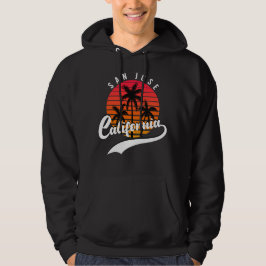 Moletom San Jose Retro Sunset E Palm Treine Black Hoodie
